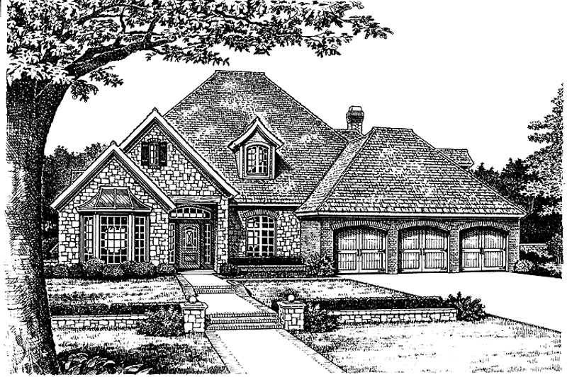 Dream House Plan - Country Exterior - Front Elevation Plan #310-1128