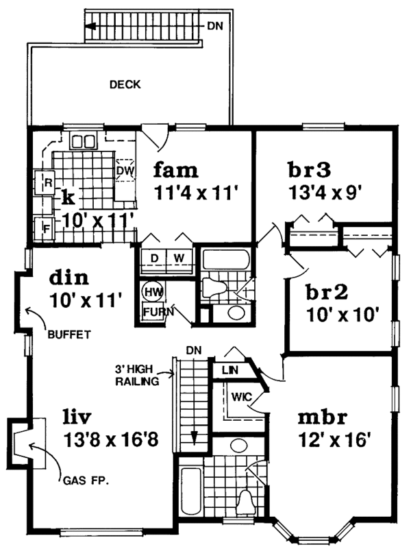 Home Plan - Country Floor Plan - Upper Floor Plan #47-893