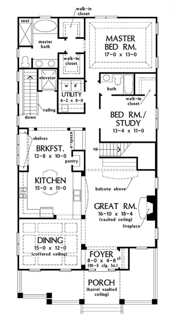 Home Plan - Craftsman Floor Plan - Main Floor Plan #929-986