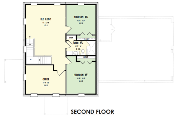 Barndominium Floor Plan - Upper Floor Plan #1092-63