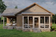 Cabin Style House Plan - 2 Beds 1.5 Baths 1071 Sq/Ft Plan #923-323 