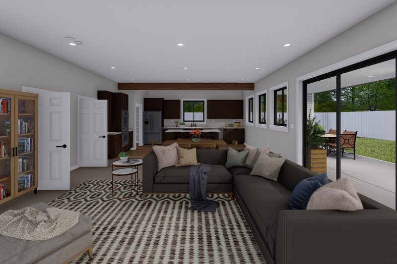 Architectural House Design - Interior - Family Room 1 for Farmhouse House Plan #1060-168 - 3 bed, 2.5 bath