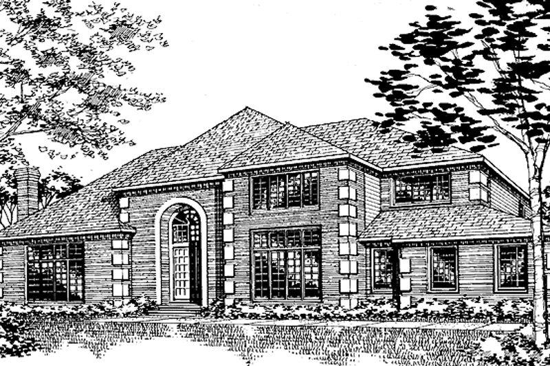 Architectural House Design - Traditional Exterior - Front Elevation Plan #314-251