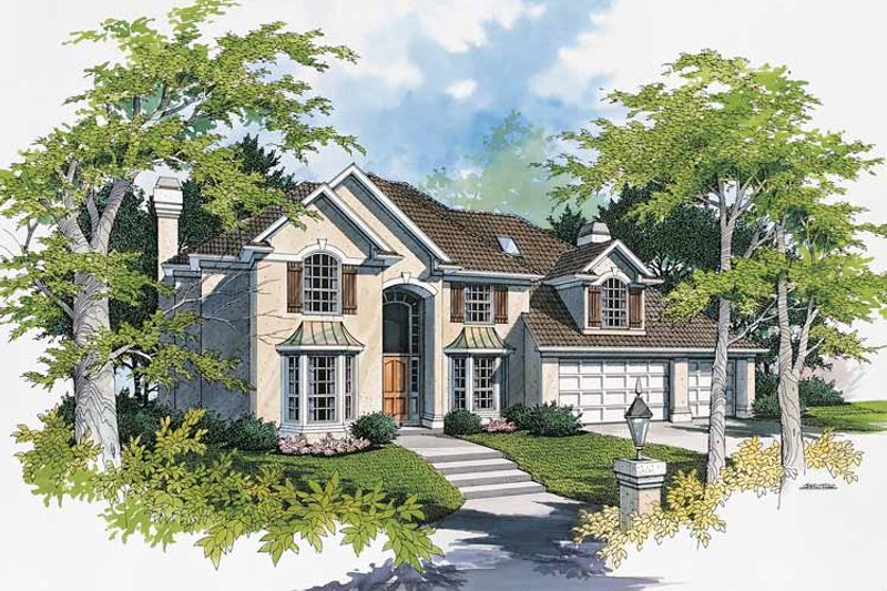 Architectural House Design - Country Exterior - Front Elevation Plan #48-725