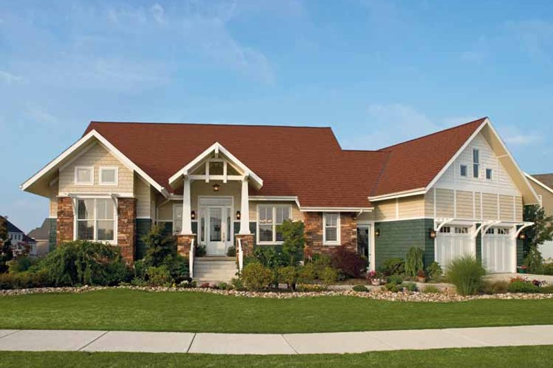 Architectural House Design - Craftsman Exterior - Front Elevation Plan #930-356