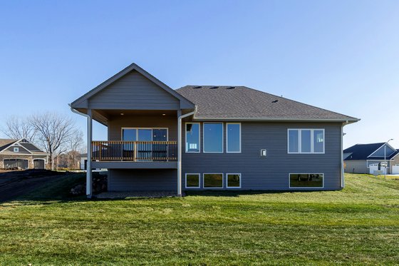 Exterior - Rear Elevation for Ranch House Plan #70-1500 - 4 bed, 3 bath