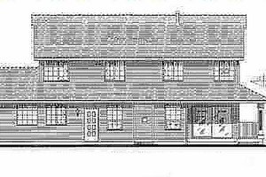 Exterior - Rear Elevation for Country House Plan #18-262 - 4 bed, 2.5 bath