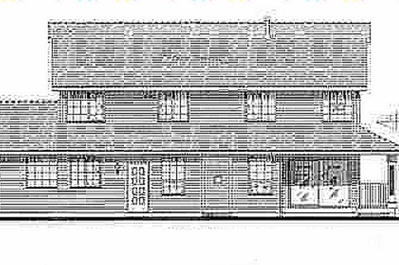 Exterior - Rear Elevation for Country House Plan #18-262 - 4 bed, 2.5 bath