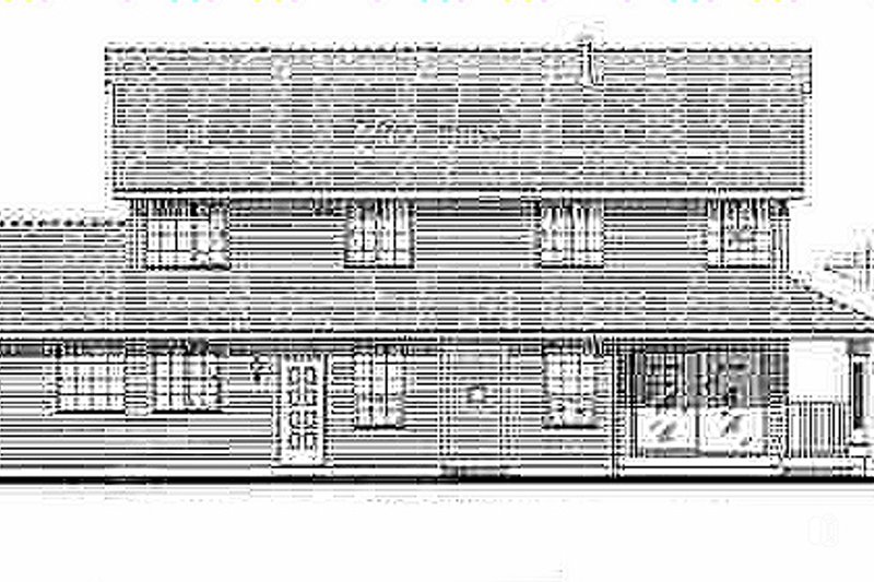 House Blueprint - Exterior - Rear Elevation for Country House Plan #18-262 - 4 bed, 2.5 bath