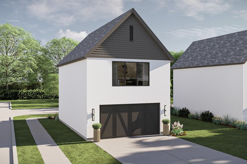 House Design - Exterior - Rear Elevation for Modern House Plan #455-676 - 1 bed, 1 bath