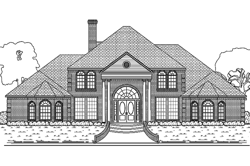 Home Plan - Exterior - Front Elevation 3 for Colonial House Plan #84-741 - 6 bed, 5.5 bath