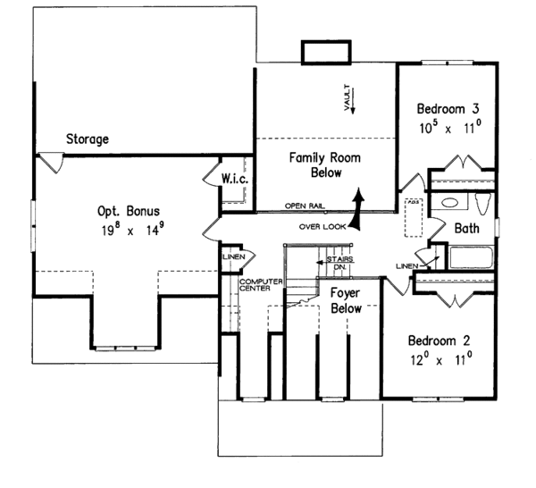 Architectural House Design - Country Floor Plan - Upper Floor Plan #927-611