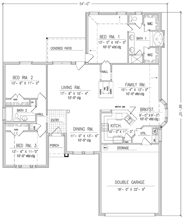 Dream House Plan - Country Floor Plan - Main Floor Plan #42-630