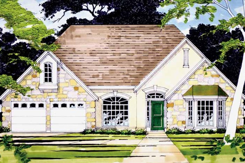 Architectural House Design - Country Exterior - Front Elevation Plan #472-31