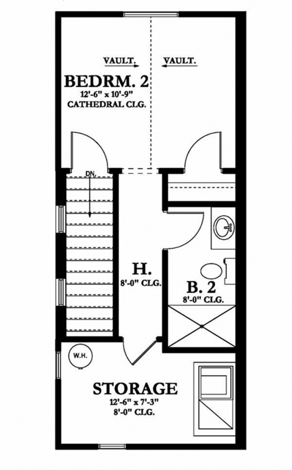 European Floor Plan - Upper Floor Plan #1058-108