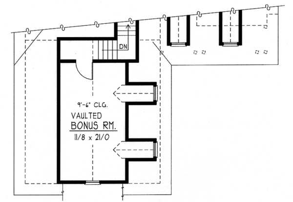 Architectural House Design - Country Floor Plan - Upper Floor Plan #1037-34