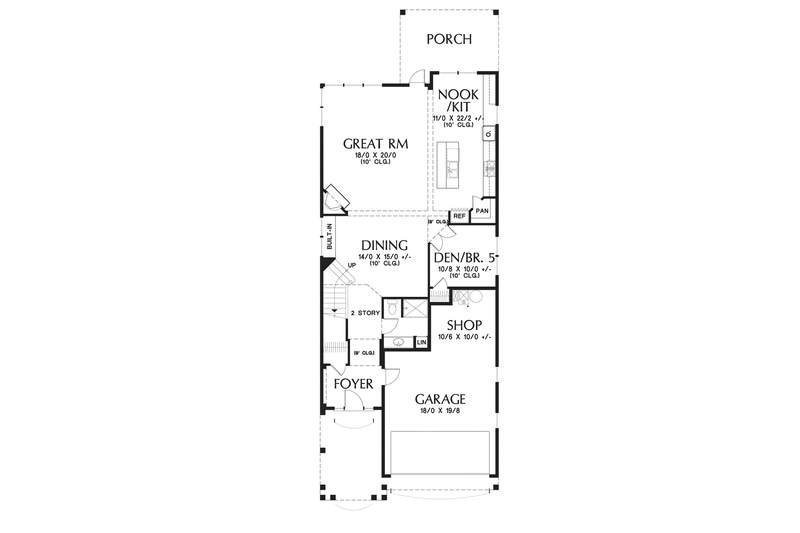 House Plan Design - Floor Plan - Main Floor for Craftsman House Plan #48-903 - 4 bed, 3 bath