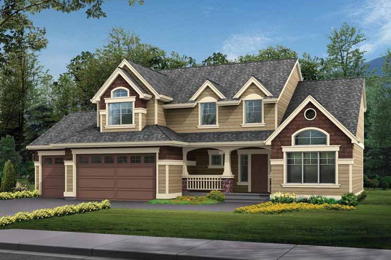 Home Plan - Craftsman Exterior - Front Elevation Plan #132-266