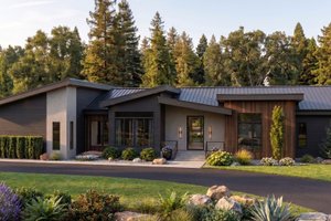 House Blueprint - Exterior - Front Elevation for Modern House Plan #455-771 - 3 bed, 2.5 bath