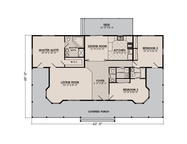 House Plan Design - Farmhouse Floor Plan - Main Floor Plan #1082-9