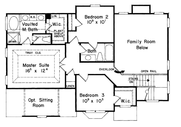House Design - Colonial Floor Plan - Upper Floor Plan #927-91