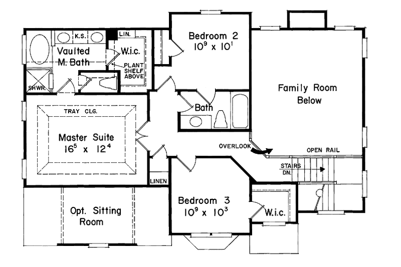 Home Plan - Floor Plan - Upper Floor for Colonial House Plan #927-91 - 3 bed, 2.5 bath