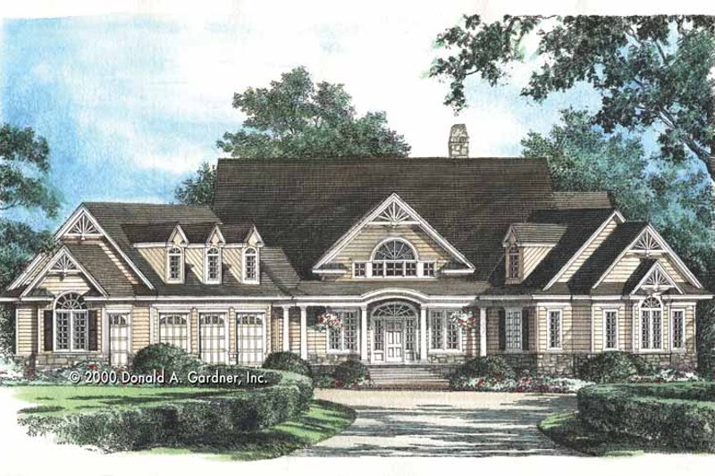 Home Plan - Exterior - Front Elevation 3 for Country House Plan #929-649 - 5 bed, 4 bath
