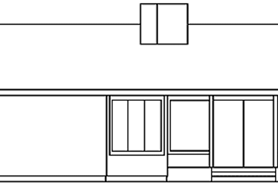 Exterior - Rear Elevation for Contemporary House Plan #60-988 - 3 bed, 2 bath