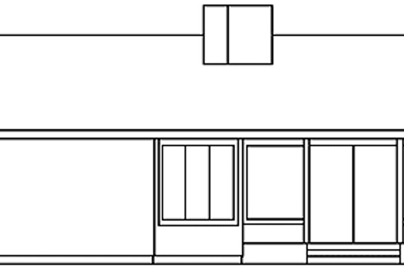 Dream House Plan - Exterior - Rear Elevation for Contemporary House Plan #60-988 - 3 bed, 2 bath