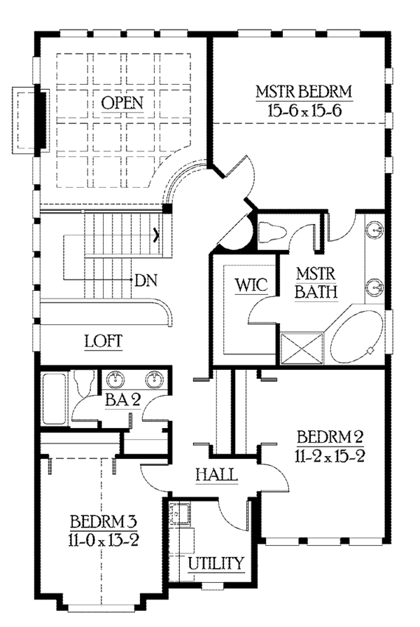 Home Plan - Prairie Floor Plan - Upper Floor Plan #132-365