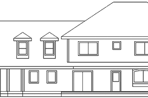 Exterior - Rear Elevation for Colonial House Plan #60-1006 - 3 bed, 3.5 bath