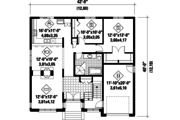 Contemporary Style House Plan - 2 Beds 1 Baths 1332 Sq/Ft Plan #25-4467 