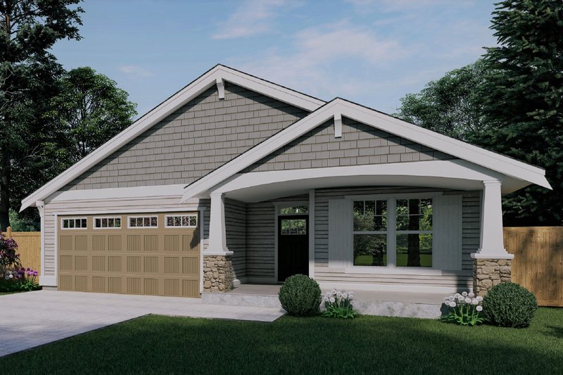 House Plan Design - Craftsman Exterior - Front Elevation Plan #53-607