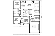 European Style House Plan - 3 Beds 2 Baths 2058 Sq/Ft Plan #84-316 