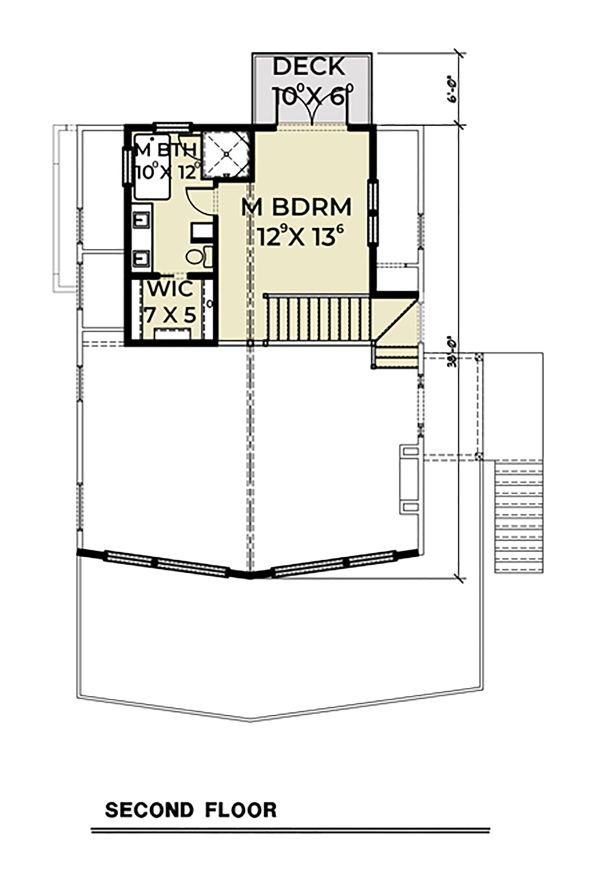 House Design - Cottage Floor Plan - Upper Floor Plan #1070-57