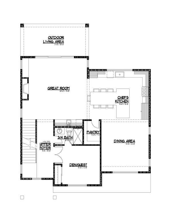 Architectural House Design - Farmhouse Floor Plan - Main Floor Plan #569-98