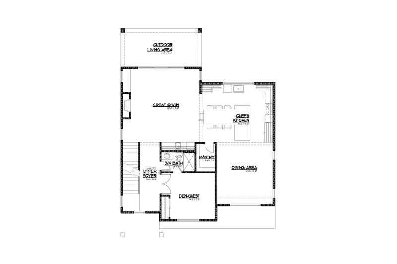 House Plan Design - Floor Plan - Main Floor for Farmhouse House Plan #569-98 - 5 bed, 4 bath