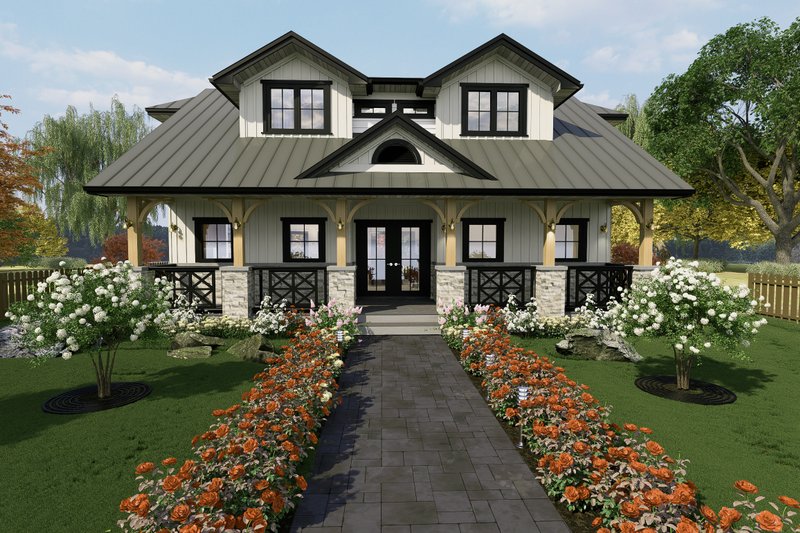 Home Plan - Farmhouse Exterior - Front Elevation Plan #1101-14