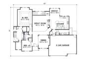 European Style House Plan - 4 Beds 3 Baths 3254 Sq/Ft Plan #67-365 