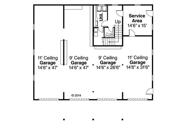 Craftsman Floor Plan - Main Floor Plan #124-966