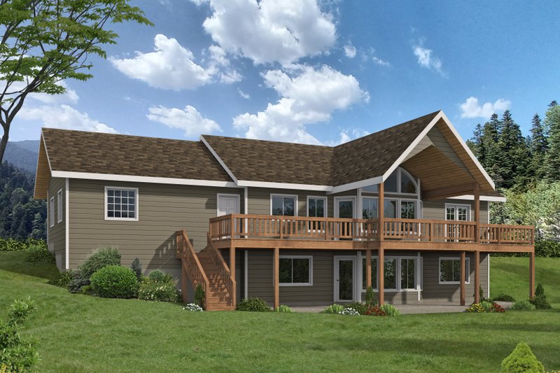 House Plan Design - Traditional Exterior - Rear Elevation Plan #117-234