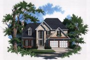 European Style House Plan - 4 Beds 2.5 Baths 2008 Sq/Ft Plan #41-146 