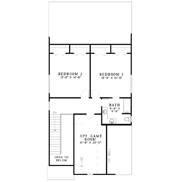 Home Plan - Traditional Floor Plan - Upper Floor Plan #17-426