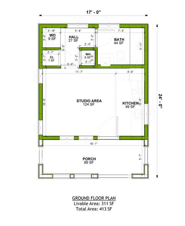 Adobe / Southwestern Floor Plan - Main Floor Plan #1106-186
