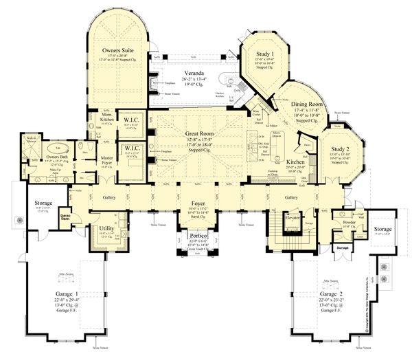 Contemporary Floor Plan - Main Floor Plan #930-548