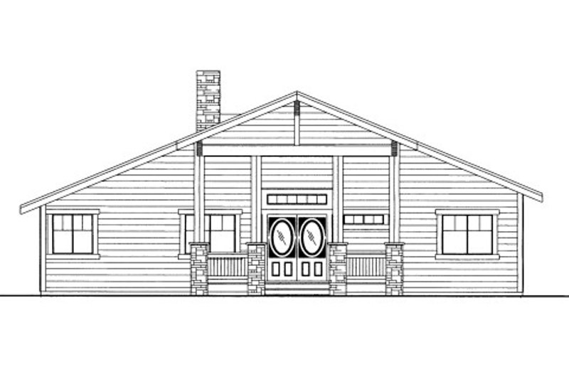 Home Plan - Bungalow Exterior - Front Elevation Plan #117-710