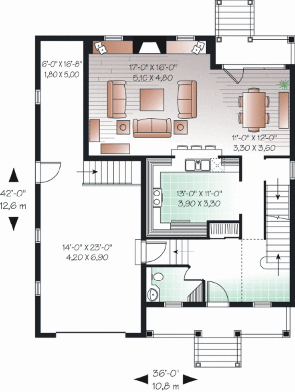 House Plan Design - Country Floor Plan - Main Floor Plan #23-2258