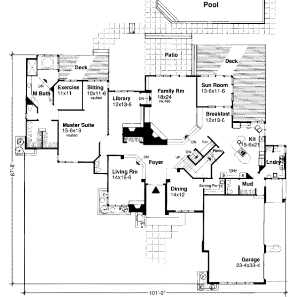 Modern Floor Plan - Main Floor Plan #320-135