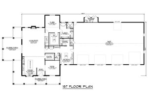 Floor Plan - Main Floor for Barndominium House Plan #1064-264 - 3 bed, 3 bath