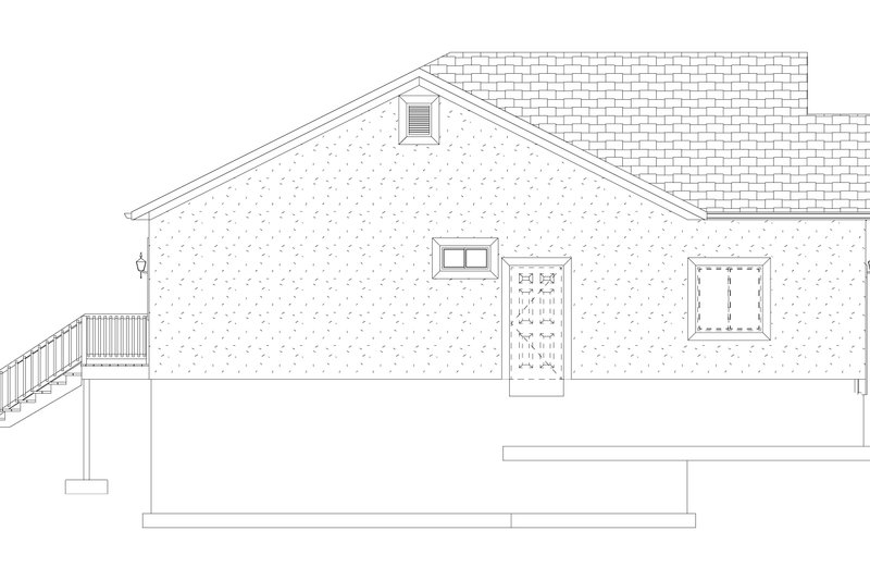Architectural House Design - Exterior - Other Elevation 1 for Ranch House Plan #1060-103 - 3 bed, 2 bath